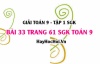 Giải bài 33 trang 61 SGK Toán 9 tập 1